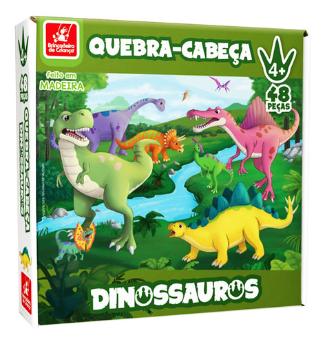 Quebra Cabeça Dinossauro Infantil Criança Dino T Rex 48 Pc